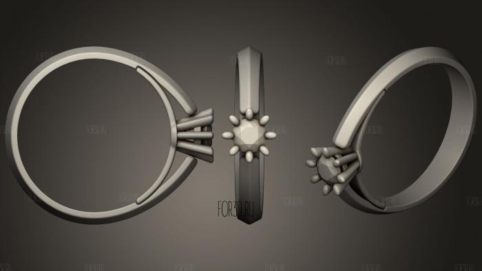 Engagement Ring64 stl model for CNC